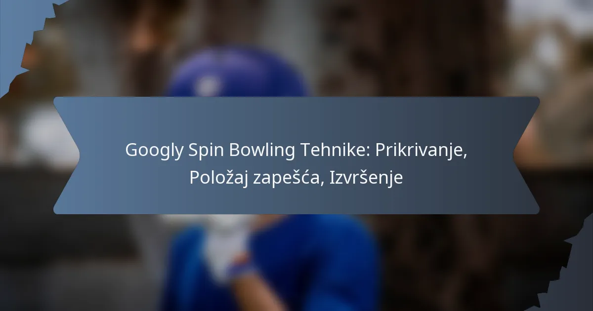 Googly Spin Bowling Tehnike: Prikrivanje, Položaj zapešća, Izvršenje