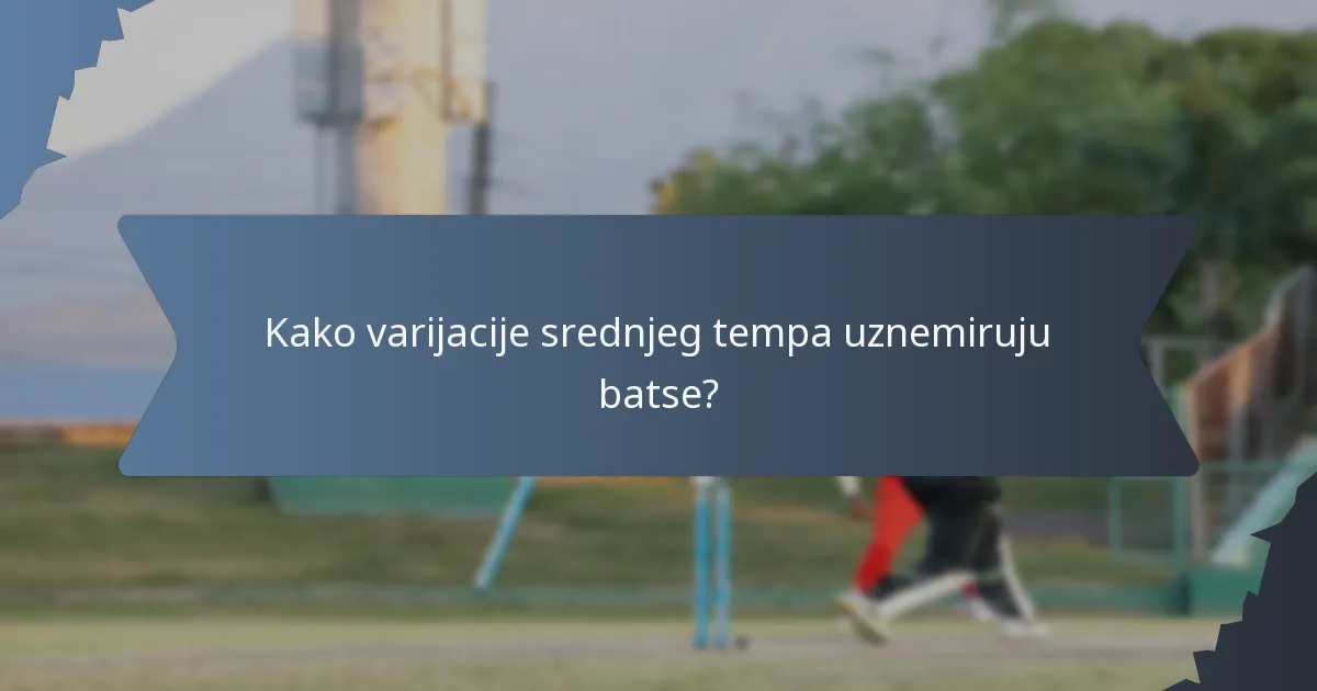 Kako varijacije srednjeg tempa uznemiruju batse?